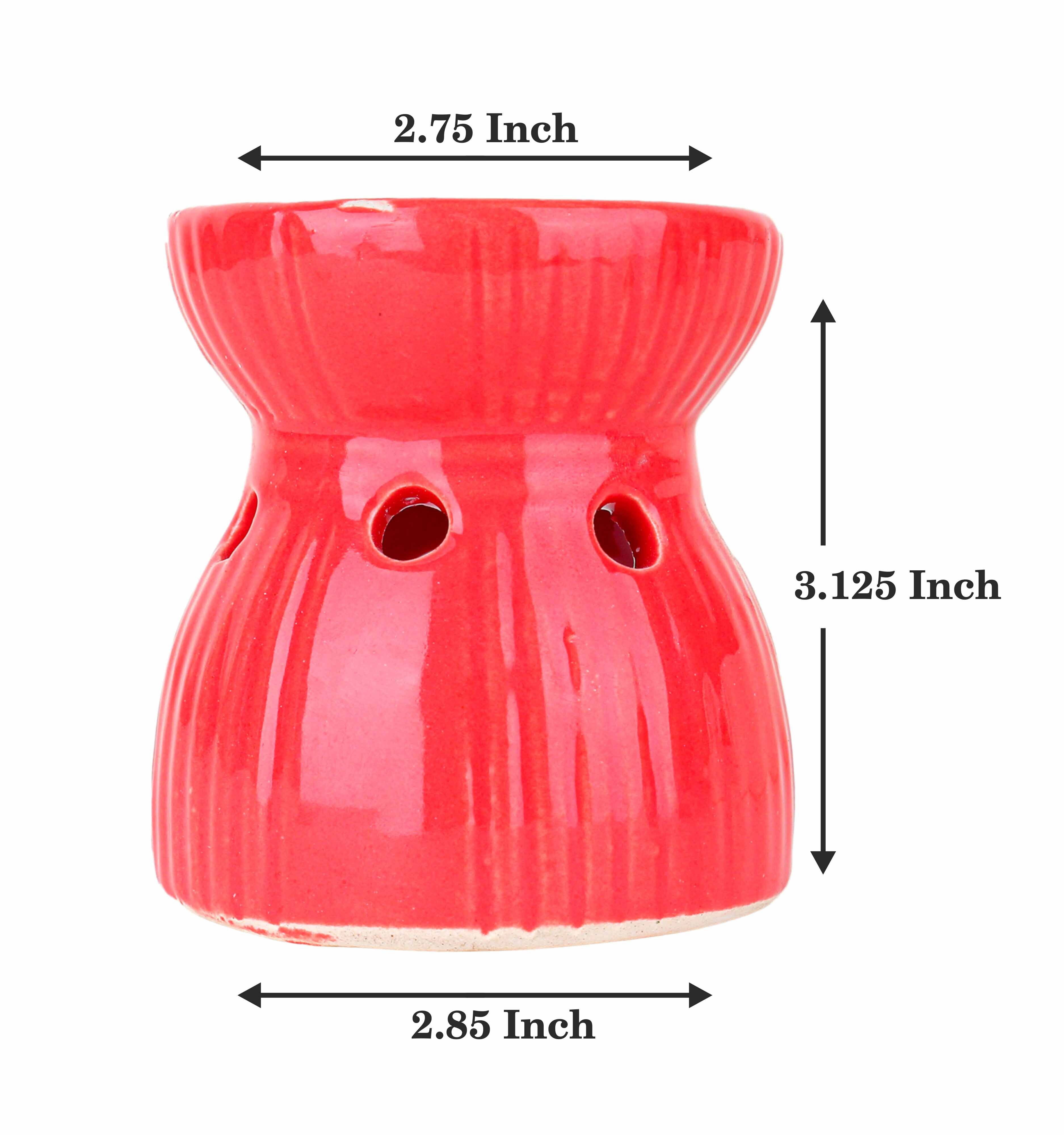 Asian Aura Ceramic Aromatic Oil Diffuser With 2 Oil Bottles Aa-cb-0035r