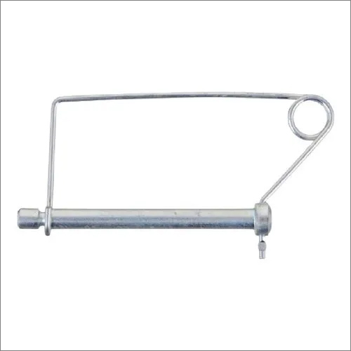 Steel Coil Tension Lock Pin - Mild Steel, 11mm Diameter x 60mm Length, Silver Color | Industrial Use, Polished Finish, Suitable for Tractor and Automotive Applications