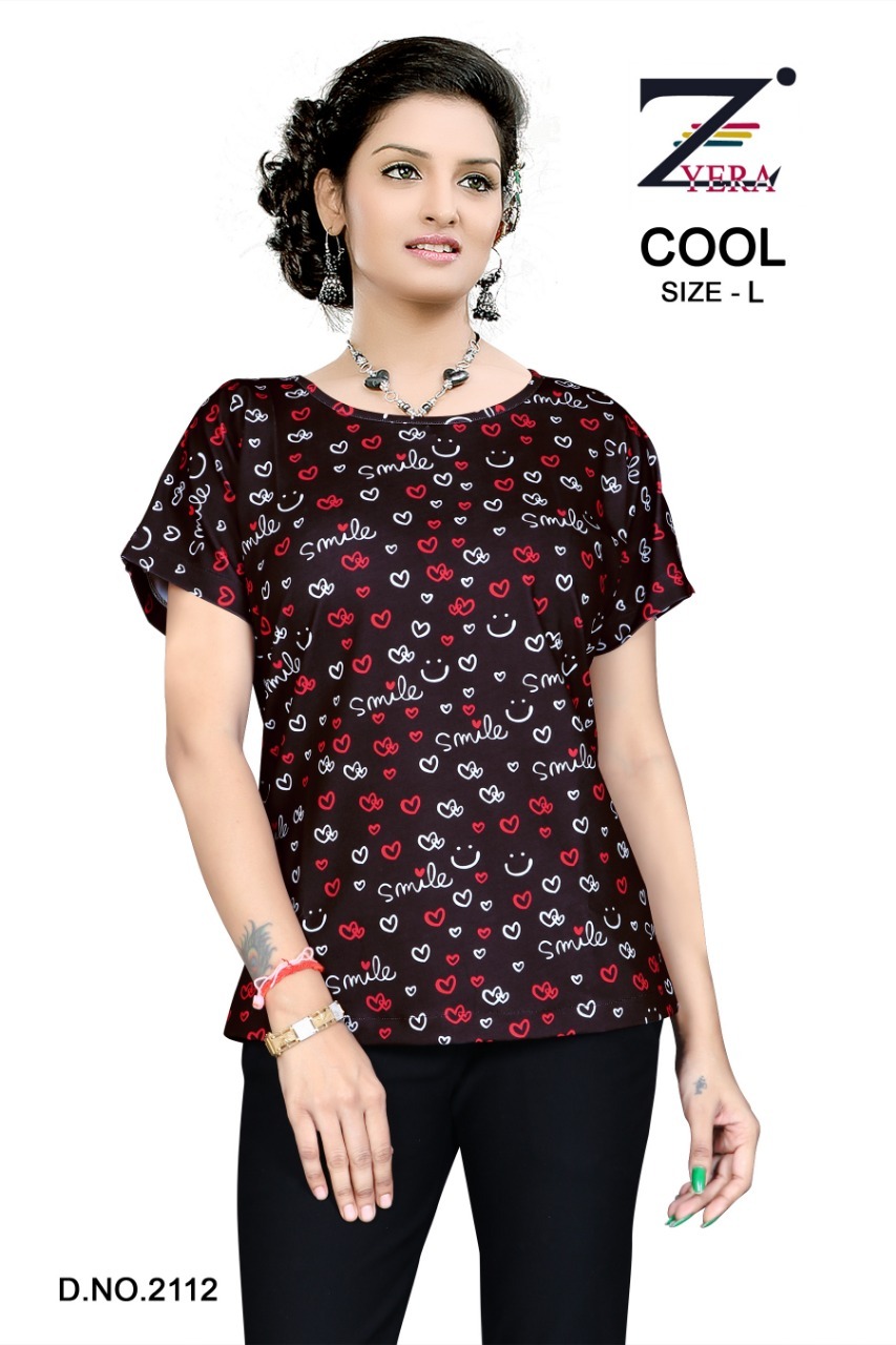 Tshirt Imported - Lycra Stretchable Tops, Single Piece Pouch Packed, Sizes M To Xl, 25 Printed Designs, Short Sleeves, Washable Casual Wear