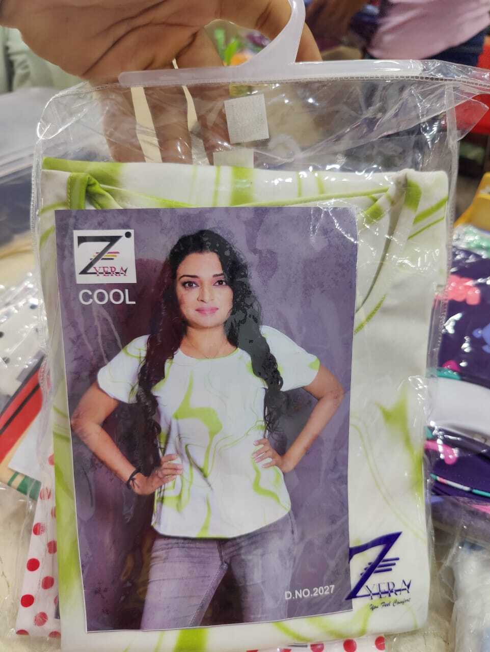Tshirt Imported - Lycra Stretchable Tops, Single Piece Pouch Packed, Sizes M To Xl, 25 Printed Designs, Short Sleeves, Washable Casual Wear