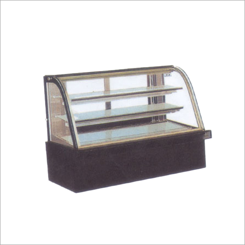 Display Counter - Glass & Stainless Steel, Black Finish | Customized Design, Smooth Surface, Integrated Lighting, Functional Storage
