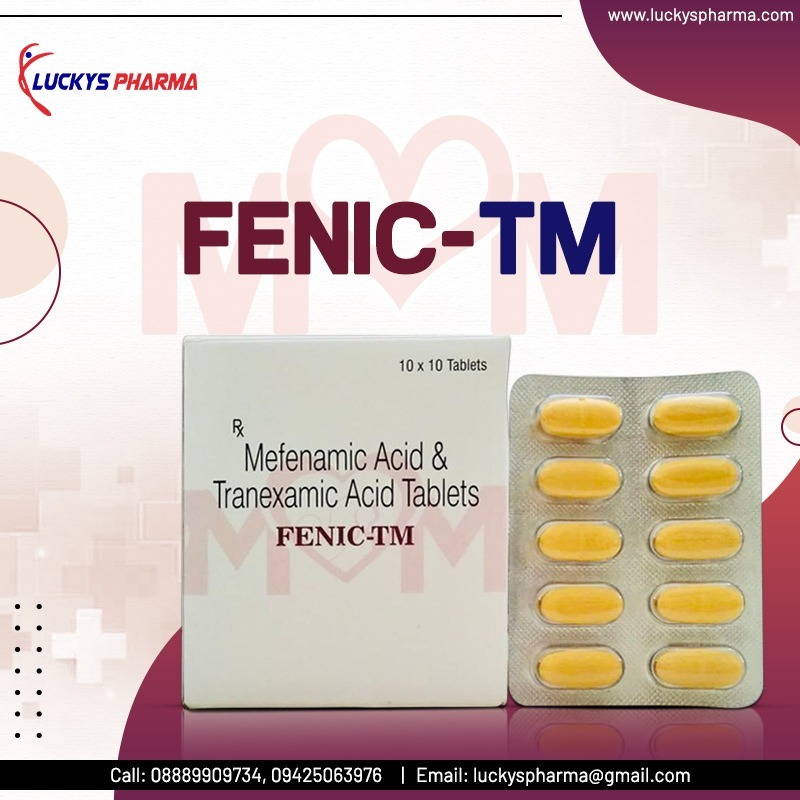 Fenic Tm Tablet - Tranexamic Acid 500mg + Mefenamic Acid 250mg | Heavy Menstrual Bleeding And Pain Relief, General Medicine For Adults