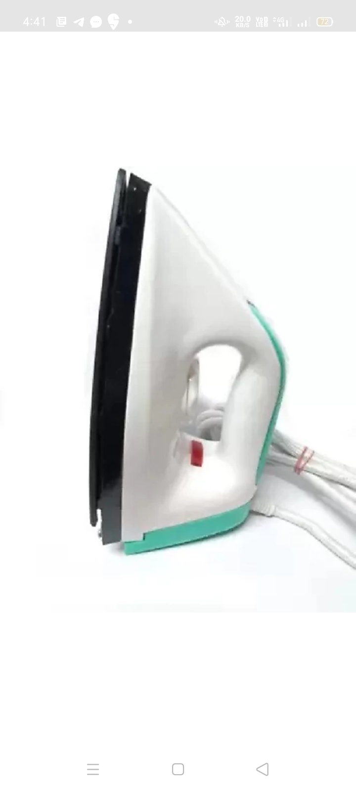 Electric Iron - Stainless Steel | Multiple Colors, Over Heating Protection, Dry Iron Type