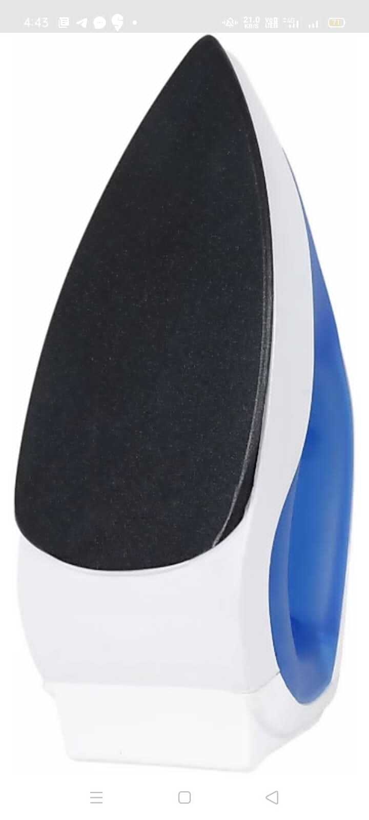 Electric Iron - Stainless Steel | Multiple Colors, Over Heating Protection, Dry Iron Type