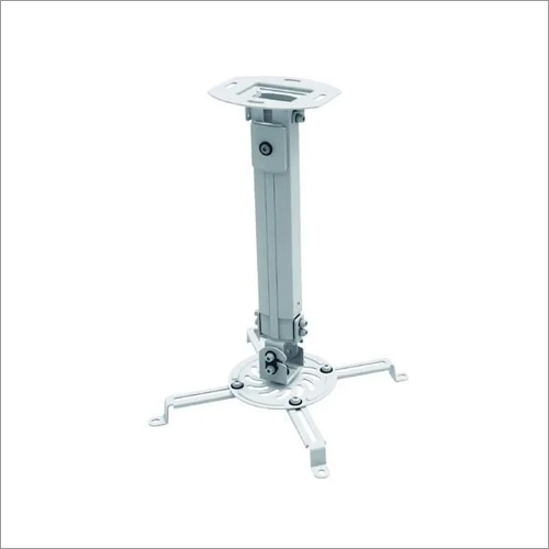 Projector Ceiling Mount Kit - ABS Material, 80 mm Arm Length, White Color | Premium Quality, Portable Design for LCD Projectors
