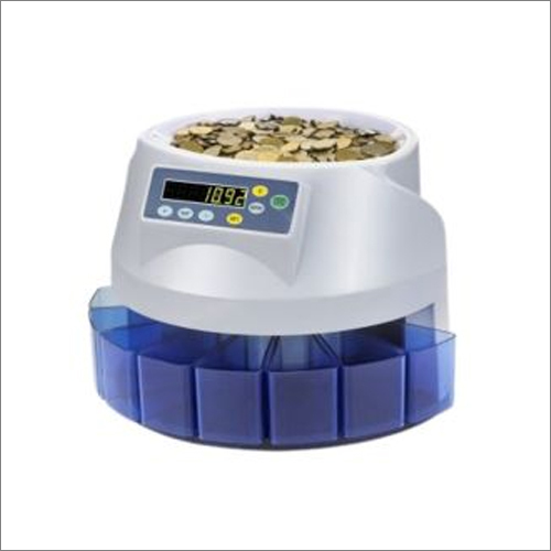 White Mx Cc 400 Portable Coin Sorting Machine With Led Display