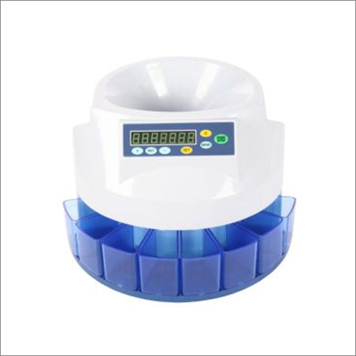 White Mx Cc 400 Portable Coin Sorting Machine With Led Display