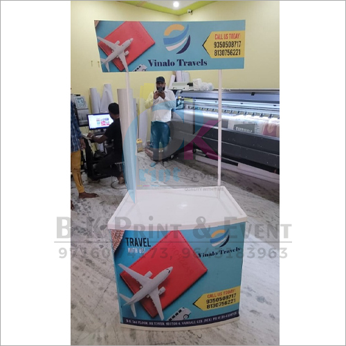 Promotional Table - Plastic, 77x42x189 cm | Lightweight, Portable, Easy Setup for Indoor & Outdoor Use