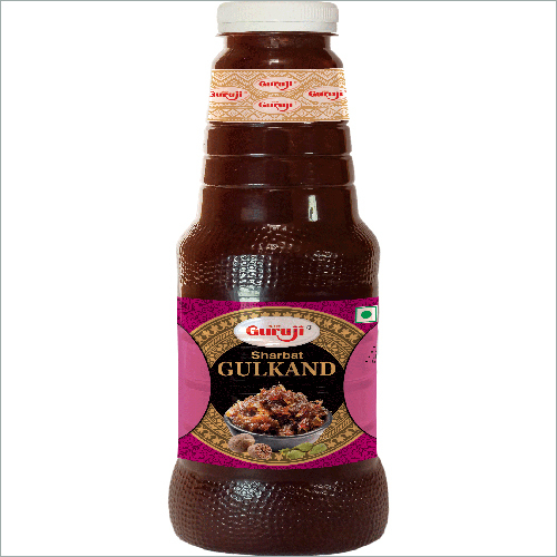 Sharbat Gulkand - Sweet Floral Syrup In Elegant Bottle | Refreshing Taste, Ideal For Beverages And Desserts
