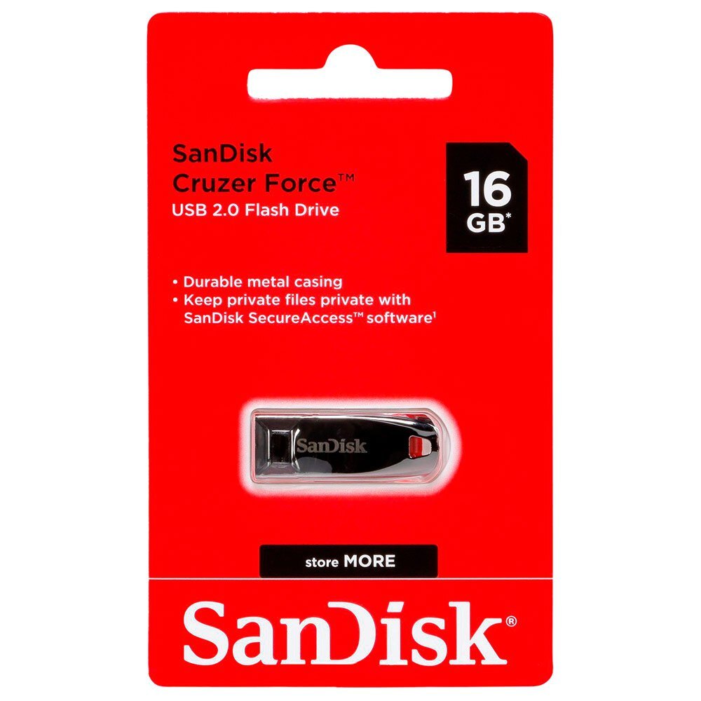 Sandisk 16gb Usb 2.0 Flash Drive Cruzer Force