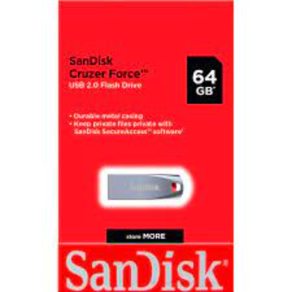 Sandisk 64gb Cruzer  Force Usb 2.0 Flash Drive