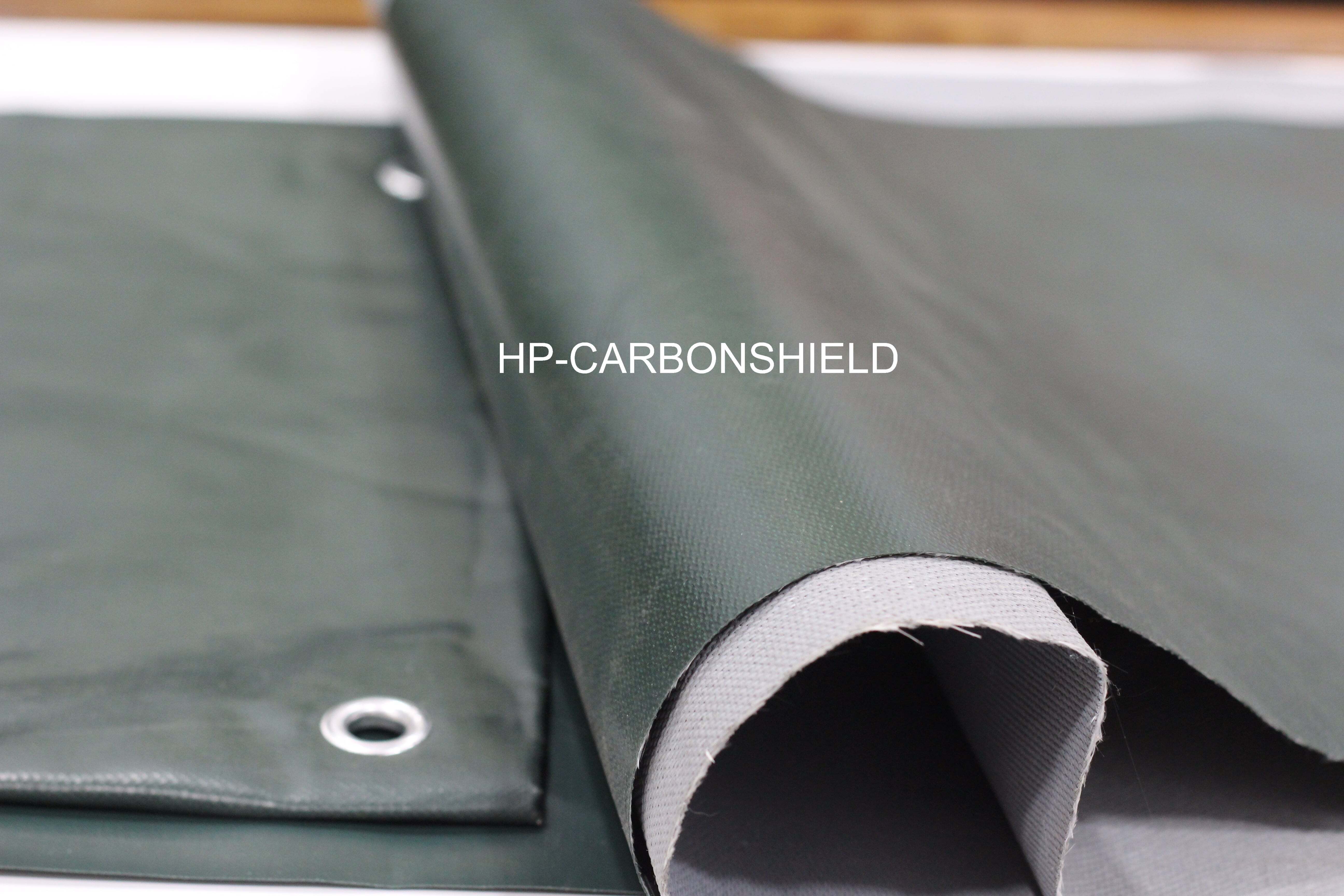 Fire Resistant Waterproof Tarpaulin - Fiber & Polypropylene Materials, Industrial Size, Black Color, Laminated Finish | Fire Retardant, High Tear Strength, Durable For Canopy Use