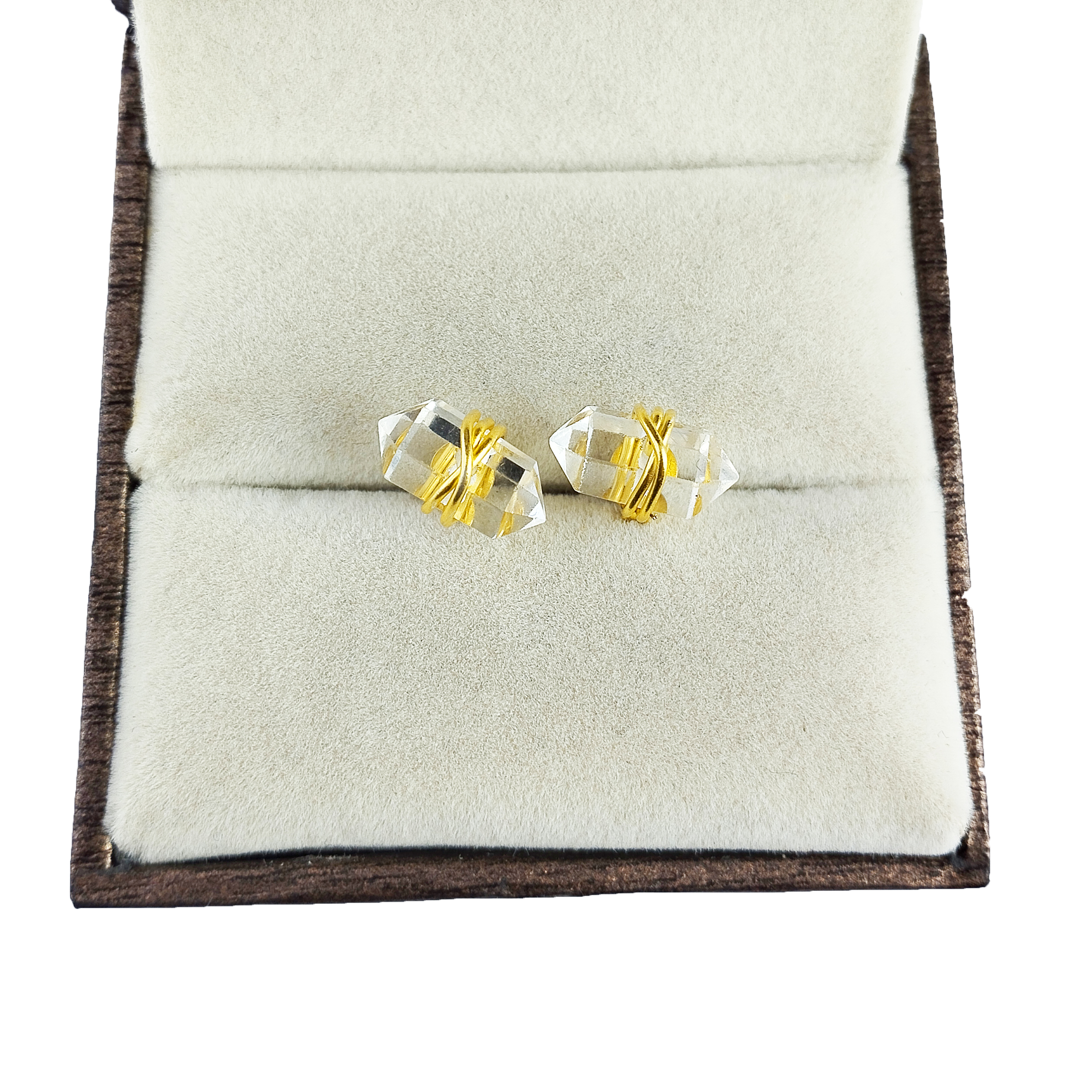 Semi Precious Gemstone Tiny Double Sided Point Stud Earrings Size: Stone Size 12x5mm