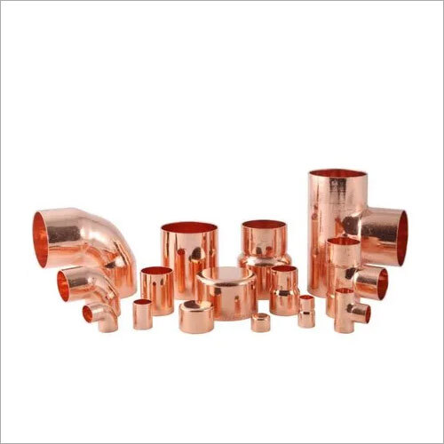 Copper Pipe Fittings - 1/2 Inch Copper, Red Round Shape | Reducing Design, Reliable for Hot and Cold Water Supply