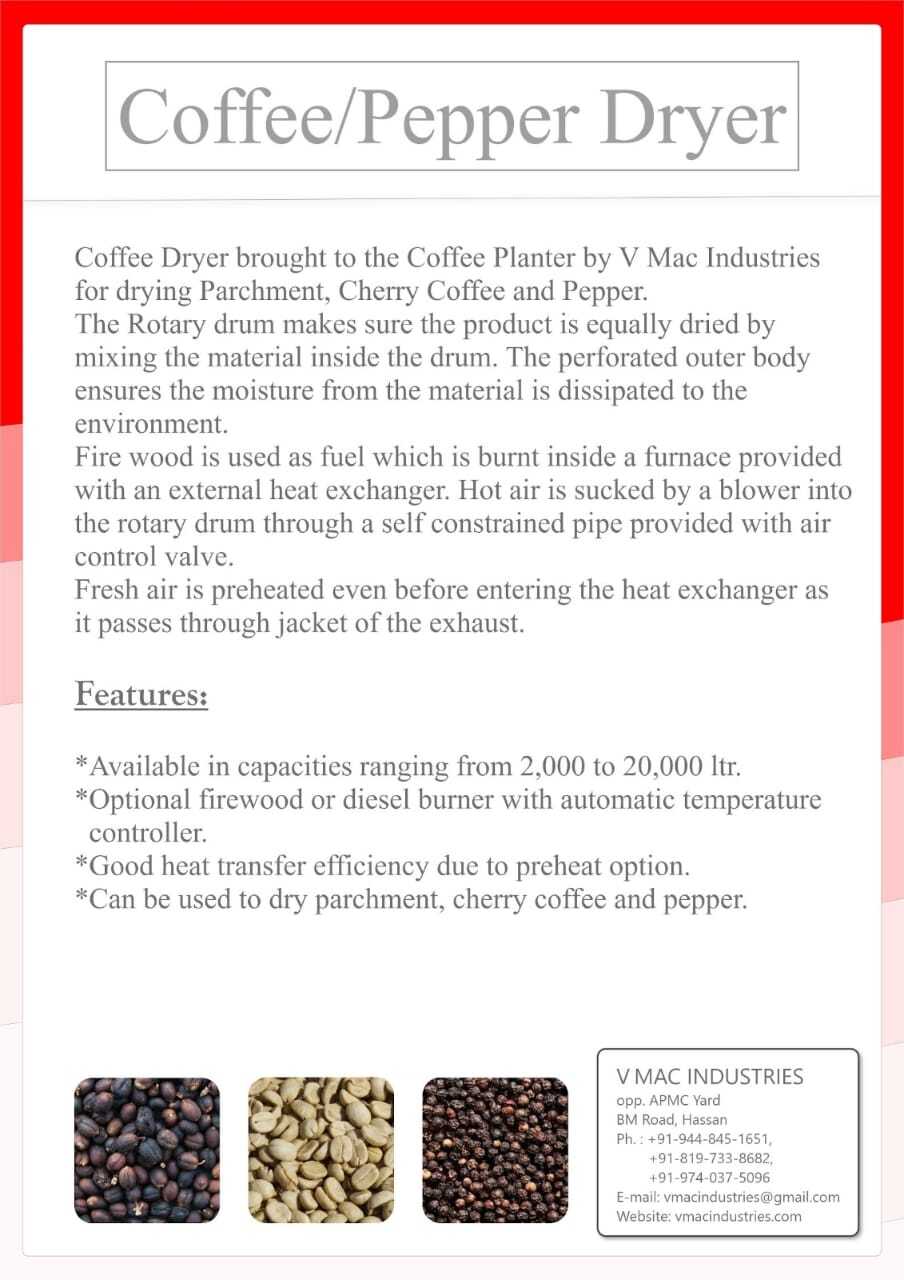 Coffee Dryer - Automatic Grade: Automatic