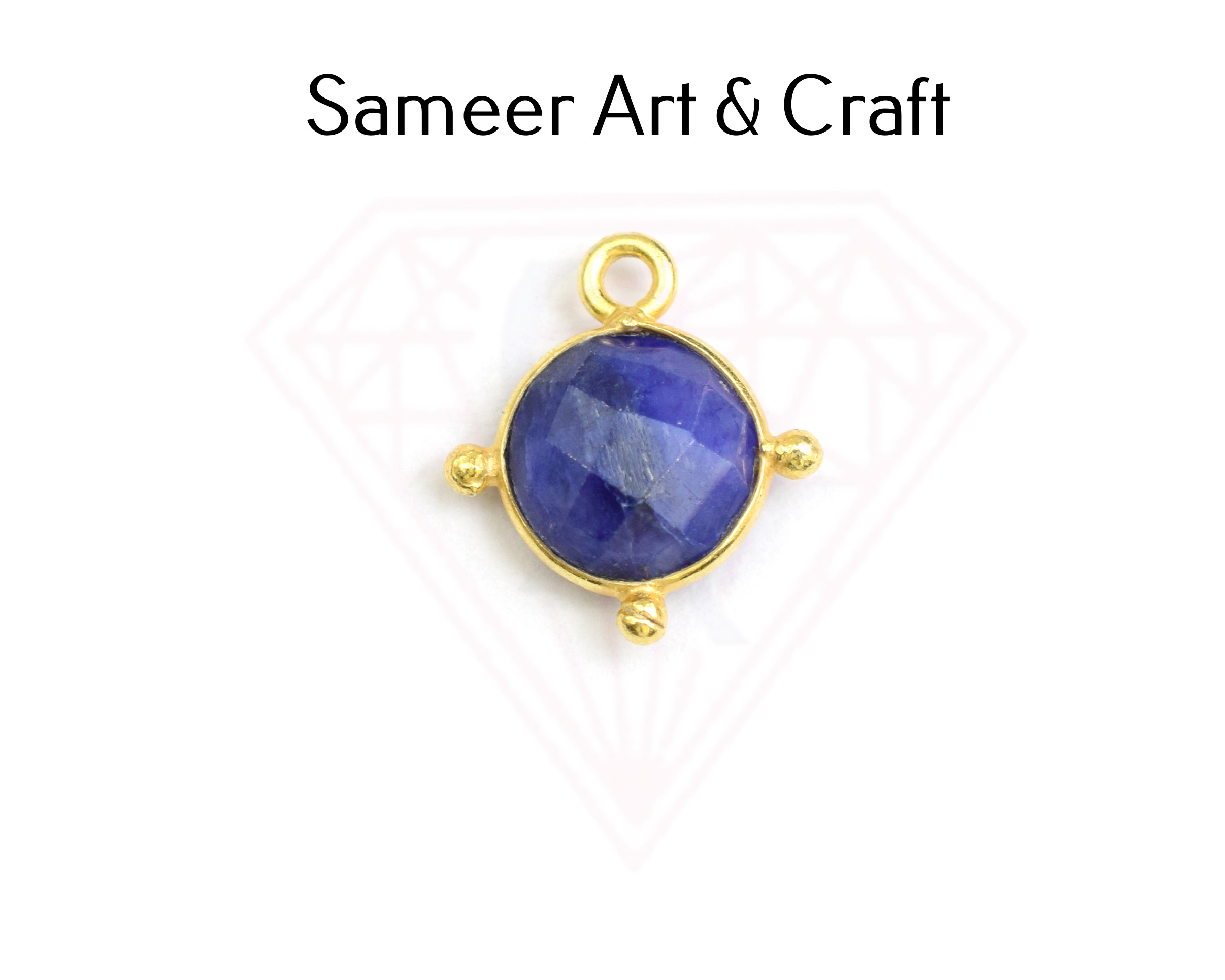 Multi Gemstone Round Shape Beze Connector