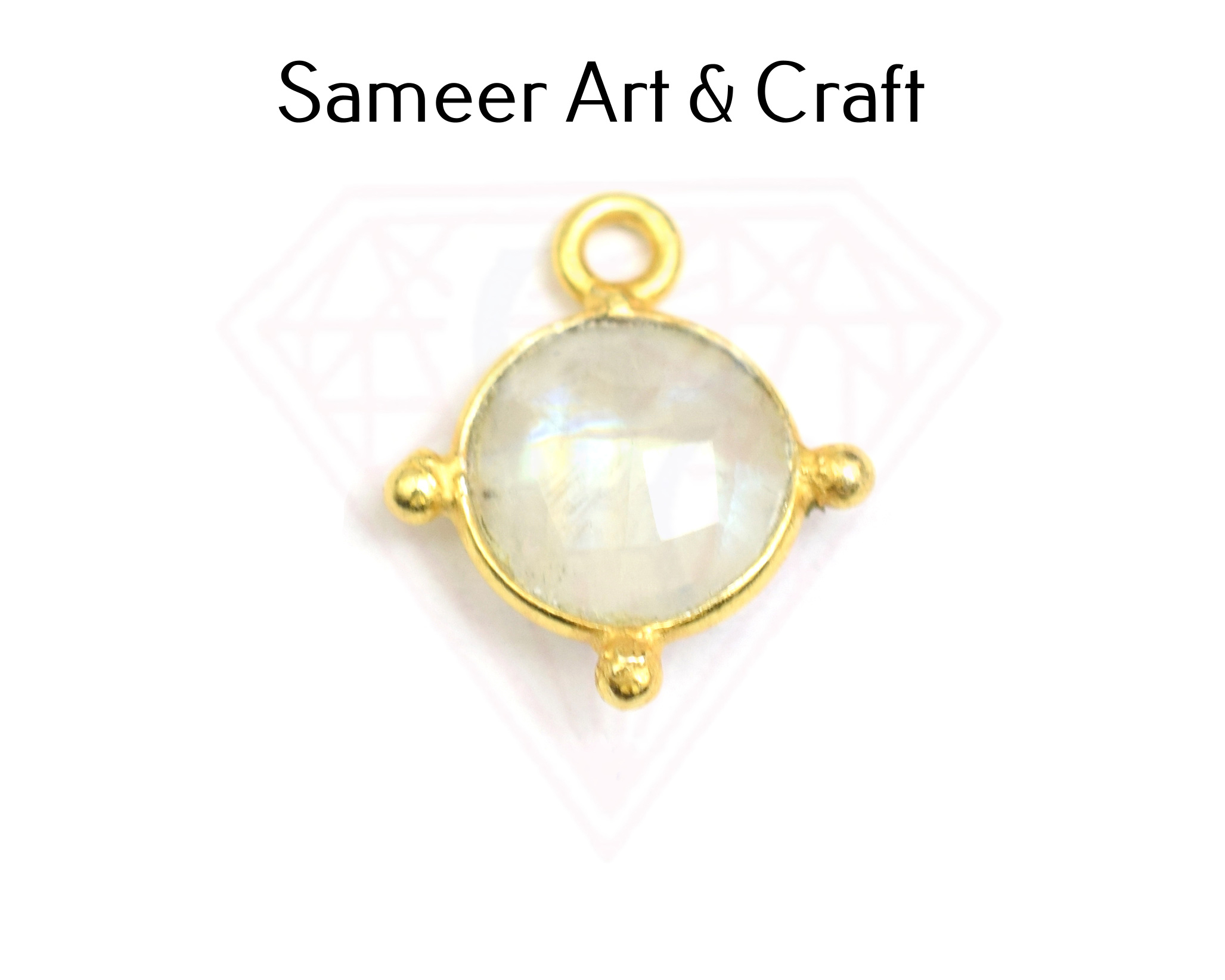 Multi Gemstone Round Shape Beze Connector