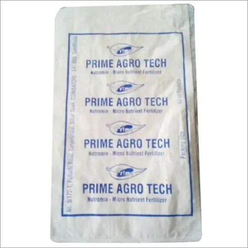 सफेद मुद्रित बुना हुआ थैला