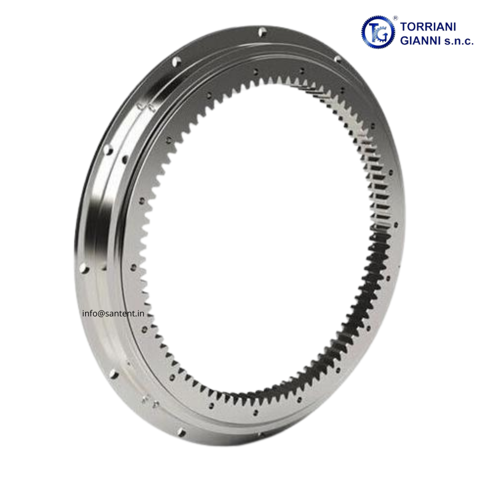 Slewing Ring Bearing - 200 To 2000 Mm Diameter, Internal Gear Design For Rotating Machines