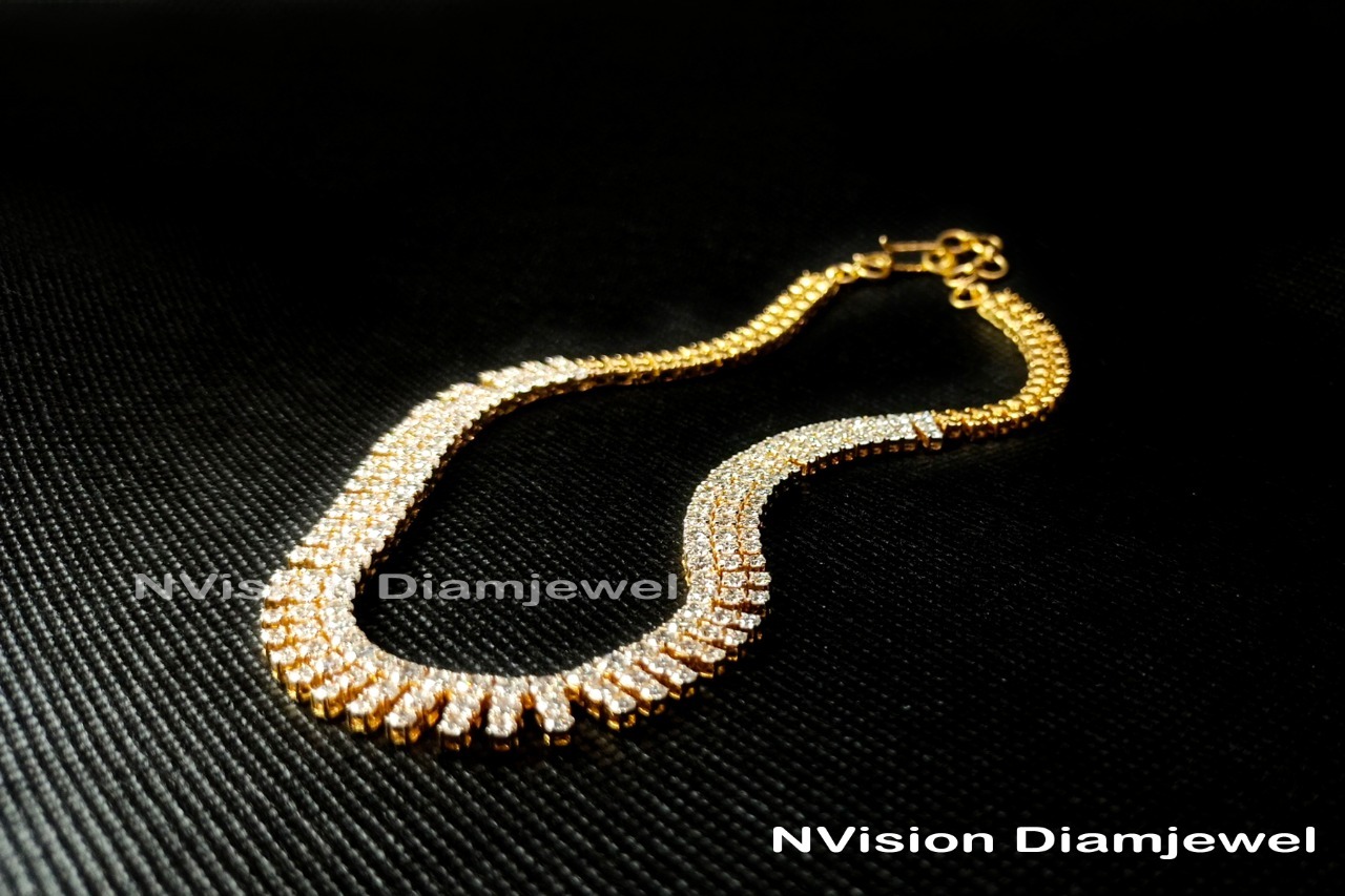 Diamond Necklace - 13 Carat Natural Vs1 Round Brilliant Cut Diamonds | G-h White Diamond Color, Timeless Elegance