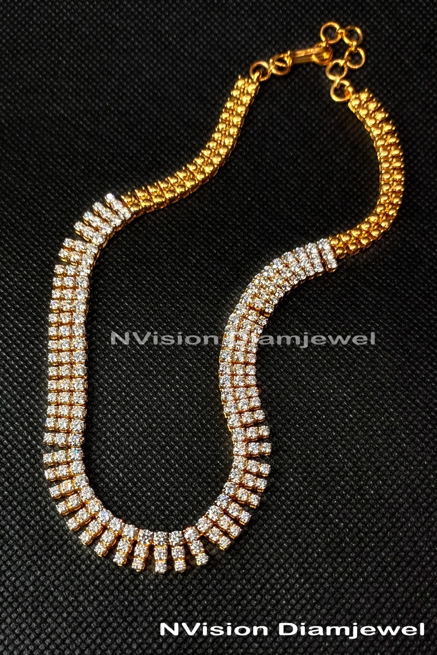 Diamond Necklace - 13 Carat Natural Vs1 Round Brilliant Cut Diamonds | G-h White Diamond Color, Timeless Elegance