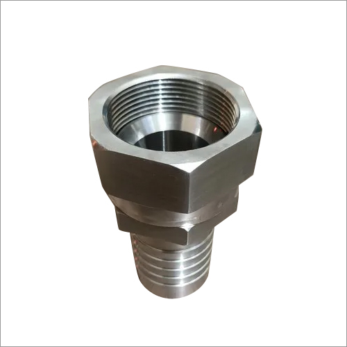 Hydraulic Adapter - Stainless Steel, 1/2 Inch Size, Silver Color, Hex Shape | Industrial Usage, Male Connection Type, Wholesale Manufacturer