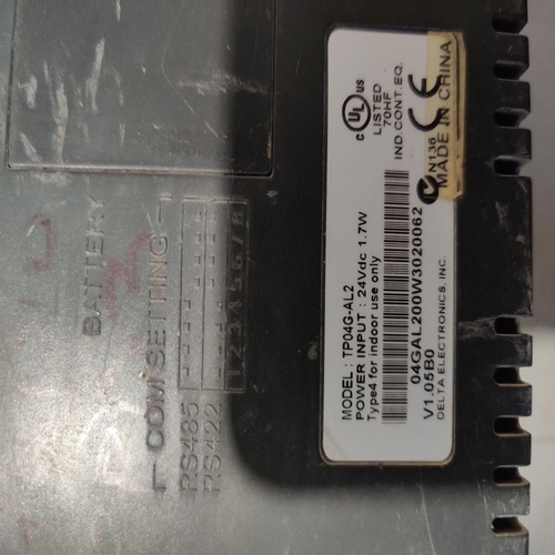Delta Electronics Tp04g-al2 Text Panel Hmi
