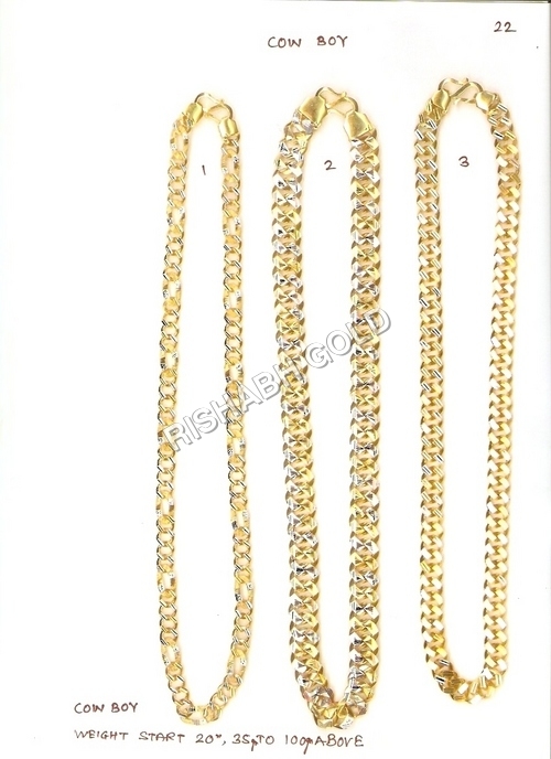 Pure Gold Chain Set - 30 Grams, Customized Weight and Design | Perfect for Men''s and Women''s Engagements, Anniversaries, and Weddings