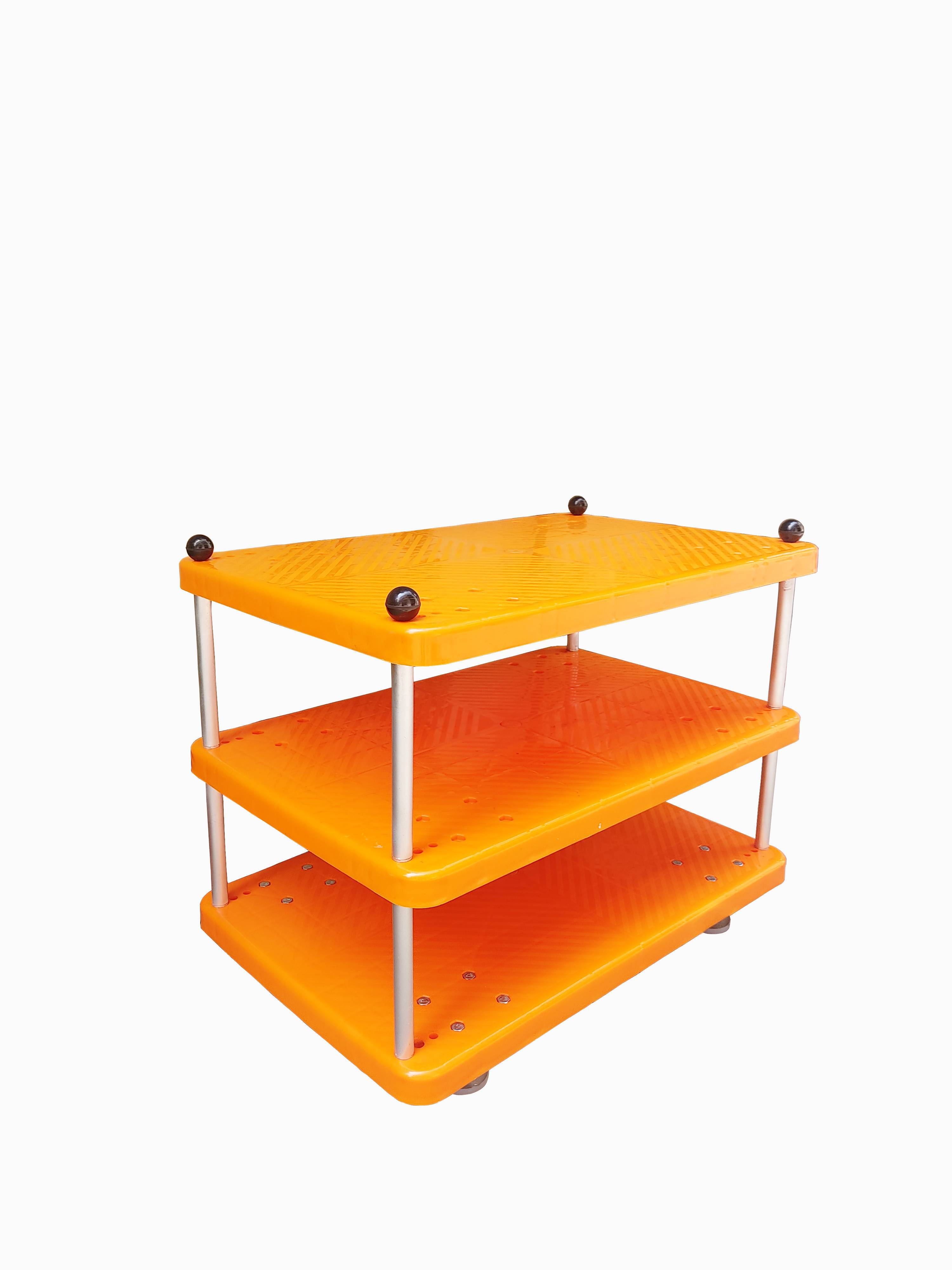Orange Plastic Rack Trolley