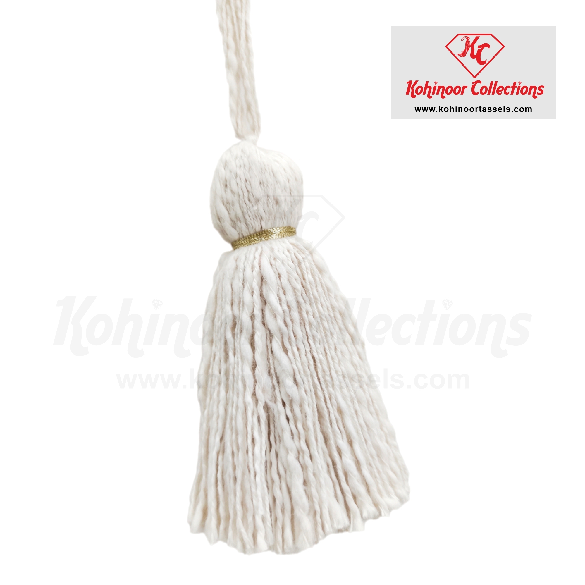 Cotton Slub Yarn Tassel With Zari Wrapping