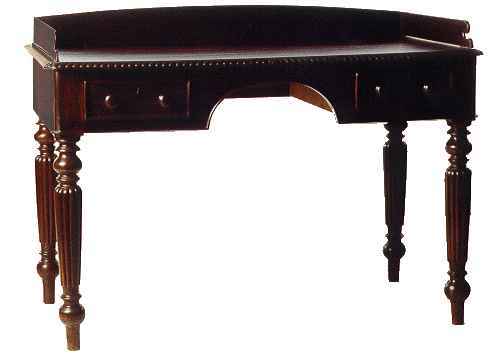 Rosewood Writing Desk - L 122 x B 61 x H 76 CMS | Handmade Artwork, Brown Color, Polyester Fabric, Indian Style, Indoor Living Room Furniture