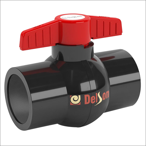 High Pressure PVC Ball Valve - Black Plastic, Smooth Finish | Industrial Water Applications, Variable Sizes, Ball Structure