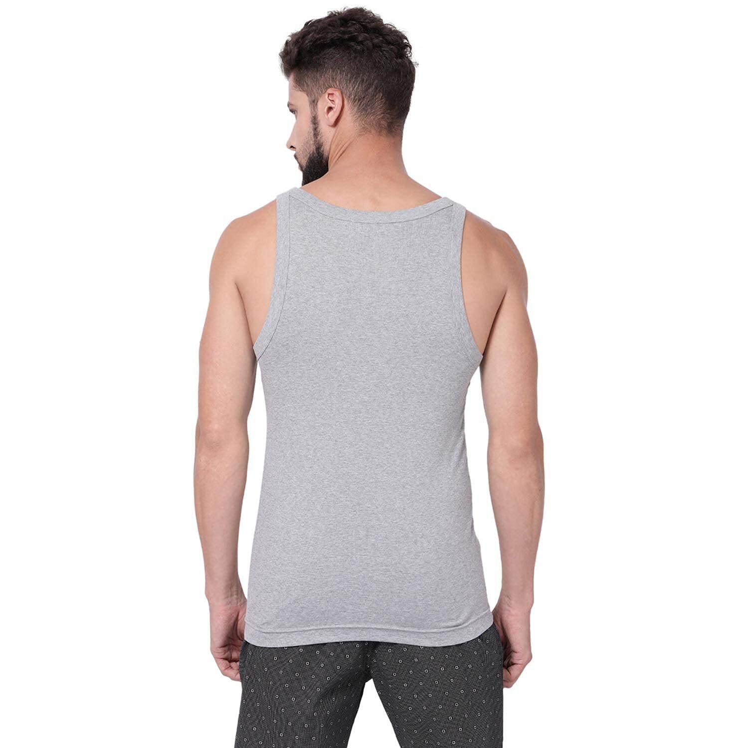 Cotton Men's Regular Grey Vest