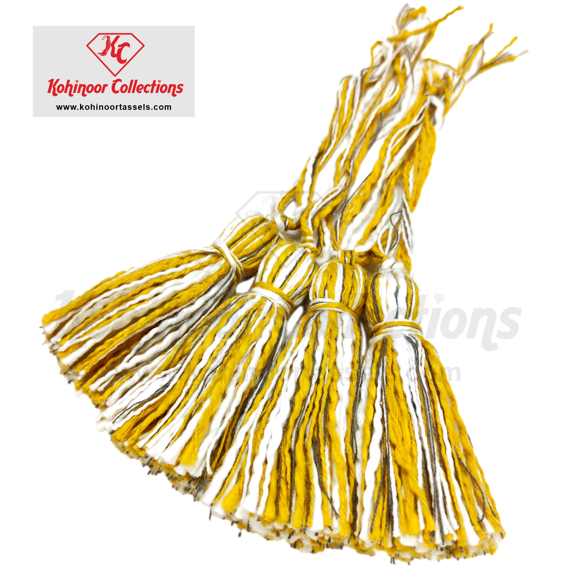 Multicolor Cotton Tassel - Handmade, Variable Dimensions, Gold | Durable, Versatile, Decorative - Perfect For Garment Accessories, Craft Projects, Home Dã©cor
