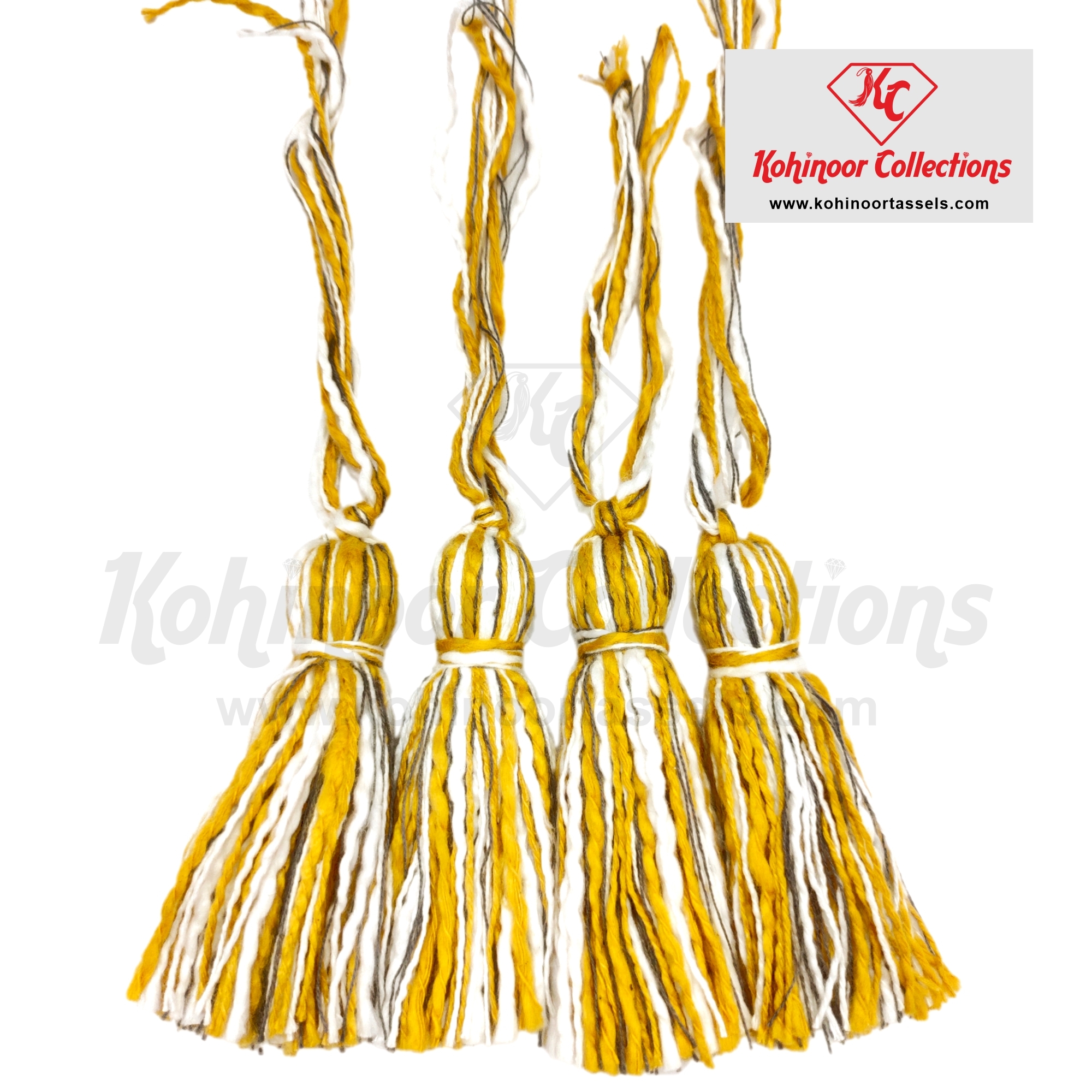 Multicolor Cotton Tassel - Handmade, Variable Dimensions, Gold | Durable, Versatile, Decorative - Perfect For Garment Accessories, Craft Projects, Home Dã©cor
