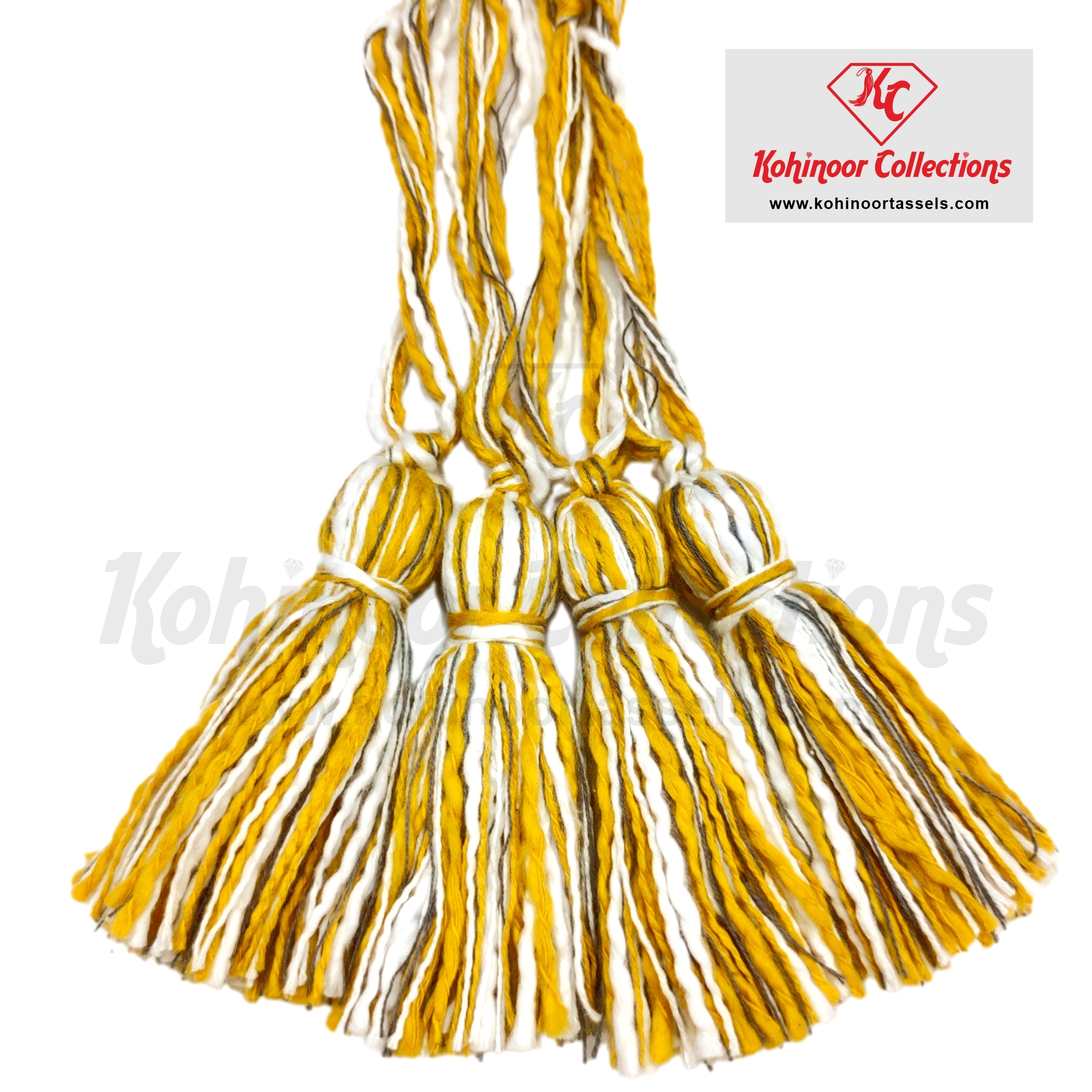 Multicolor Cotton Tassel - Handmade, Variable Dimensions, Gold | Durable, Versatile, Decorative - Perfect For Garment Accessories, Craft Projects, Home Dã©cor