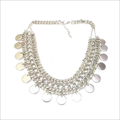 Handmade Silver Coin Necklace Gender: Women
