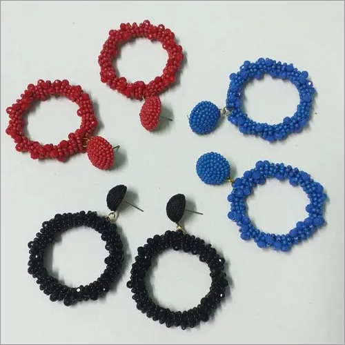 Seed Beaded Earrings - Intricate Seed Bead Design, Different Sizes Available | Ideal for Anniversary, Engagement, Gift, or Wedding Occasions
