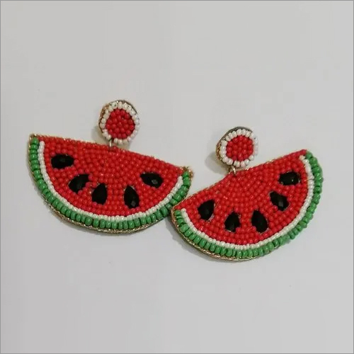 Water Melon Beaded Earrings - Multi-Size Colorful Beads | Elegant Design for Anniversaries, Engagements, Weddings, and Special Gifts