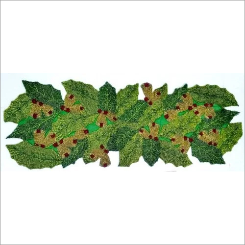 क्विक ड्रायिंग लीफ पैटर्न टेबल रनर