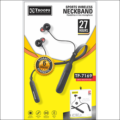 Tp-7169 V Wireless Neckband Handsfree - Battery Backup: 27 Hours