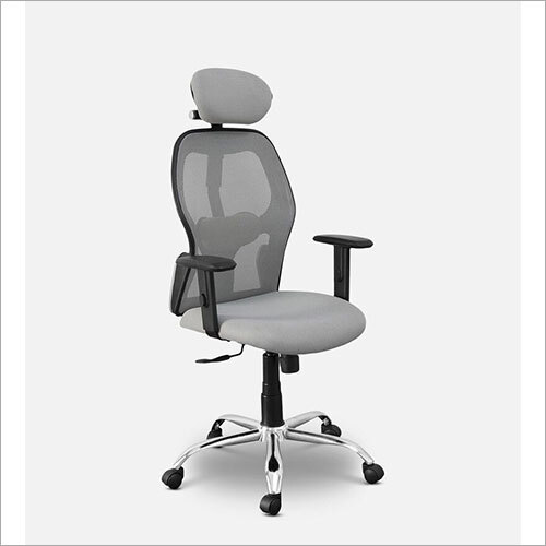 टिकाऊ ग्रे हाई बैक मेश चेयर