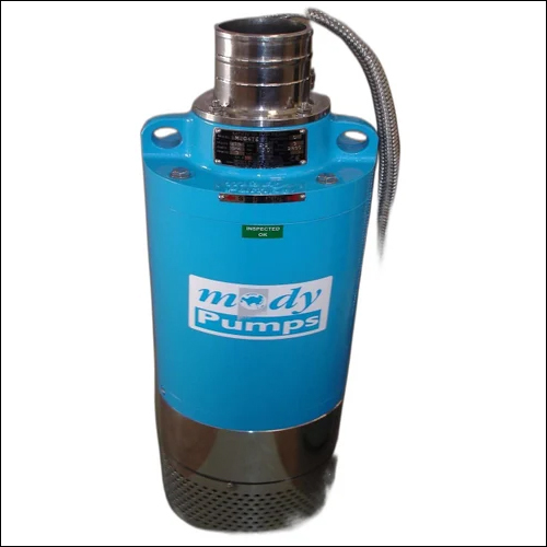 Dewatering Pump - Stainless Steel, Electric Motor, Three-Phase, Single-Stage, Head Less Than 15 m, Max Flow 100-500 LPM, Blue Color, Industrial Application