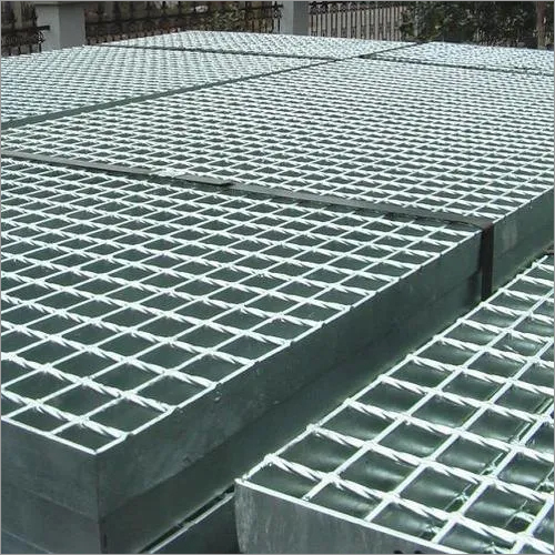 Galvanised Iron Grating - Mild Carbon Steel, Various Sizes Available - Polished Surface Treatment, Industrial Use, High Strength Durability