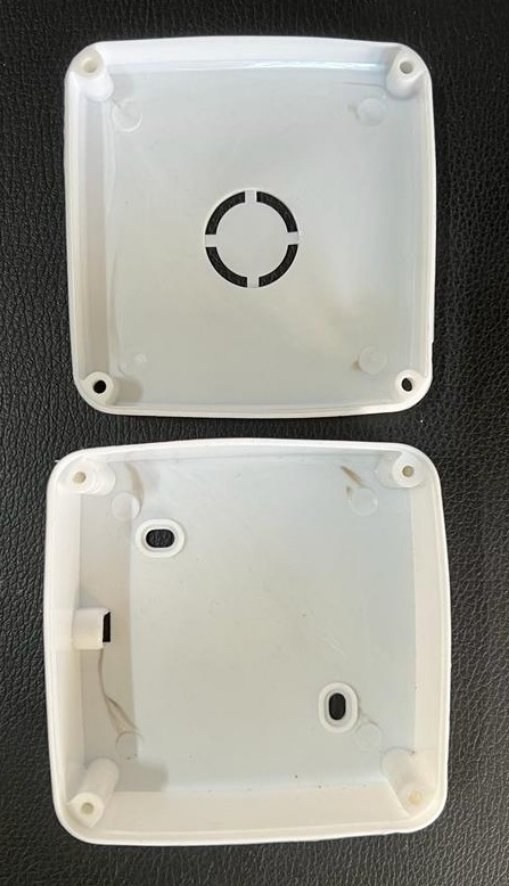 Cctv Camera Junction Box - Pvc Plastic, 4x4 Inch Size, White Color