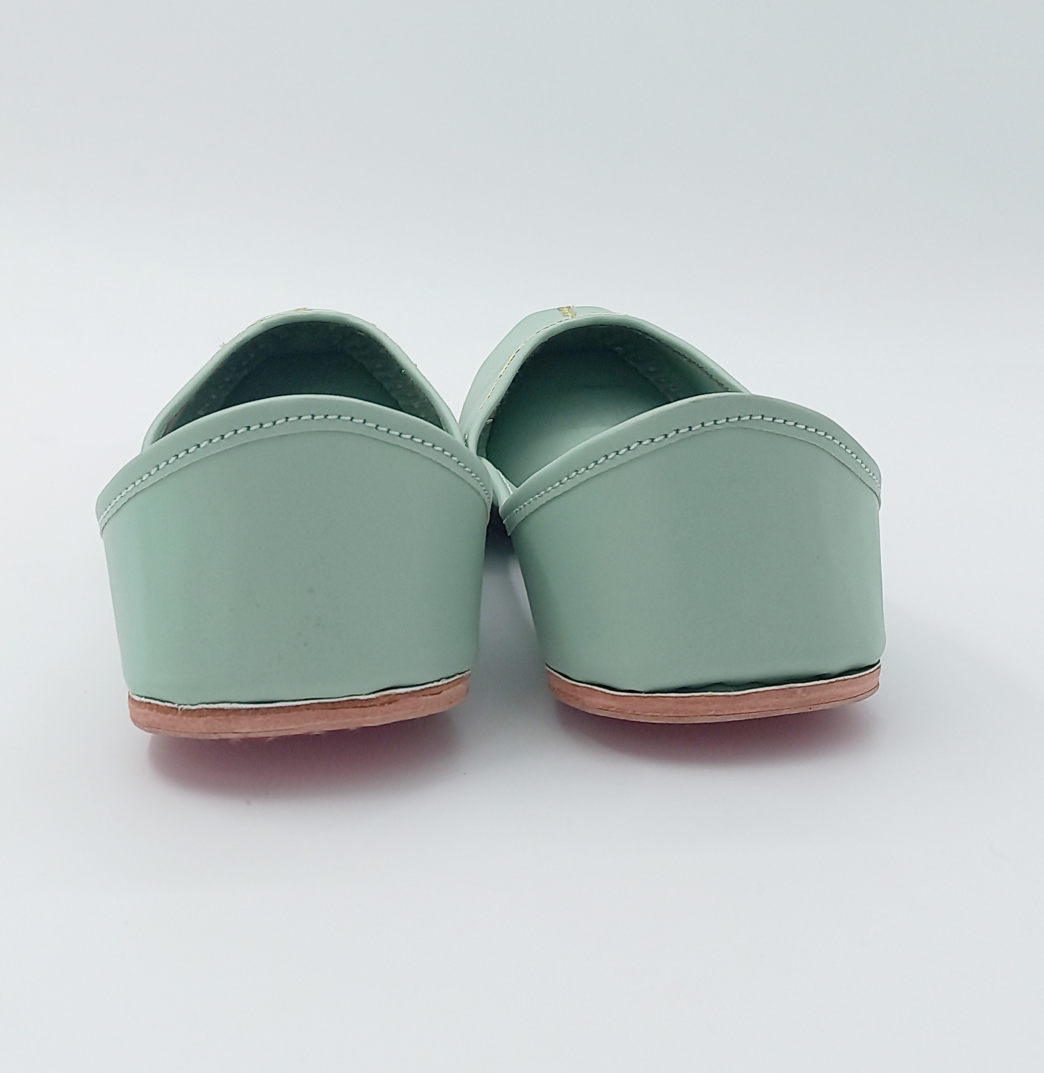 Leather Ladies Jutti - Color: Mint Green