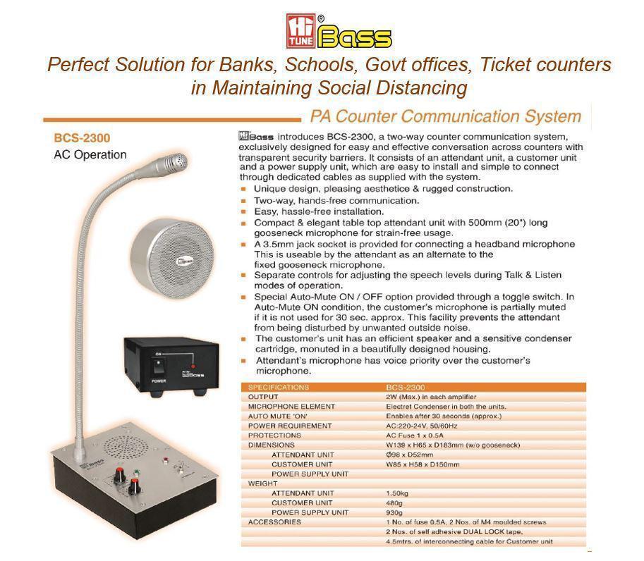 White Counter Communication System Ccs 2300 Ahuja