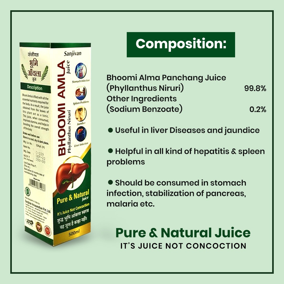Bhoomi Amla Juice 500ml Age Group: For Adults