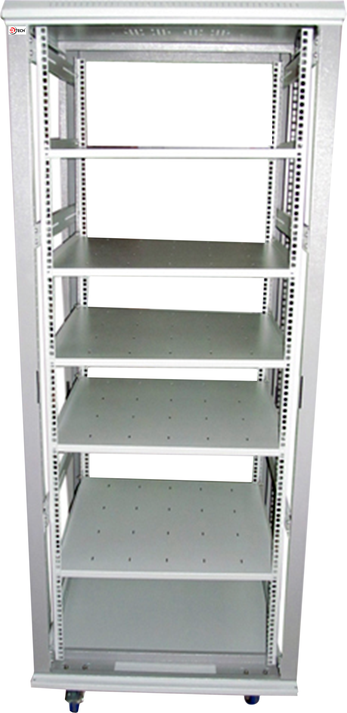 R Tech Floor Standing Steel Series Rack - 36u, 600x1000mm, Vented Design, Locking Doors, Removable Side Panels, Cable Entry Provision, Four Folded Profile Depth Channels