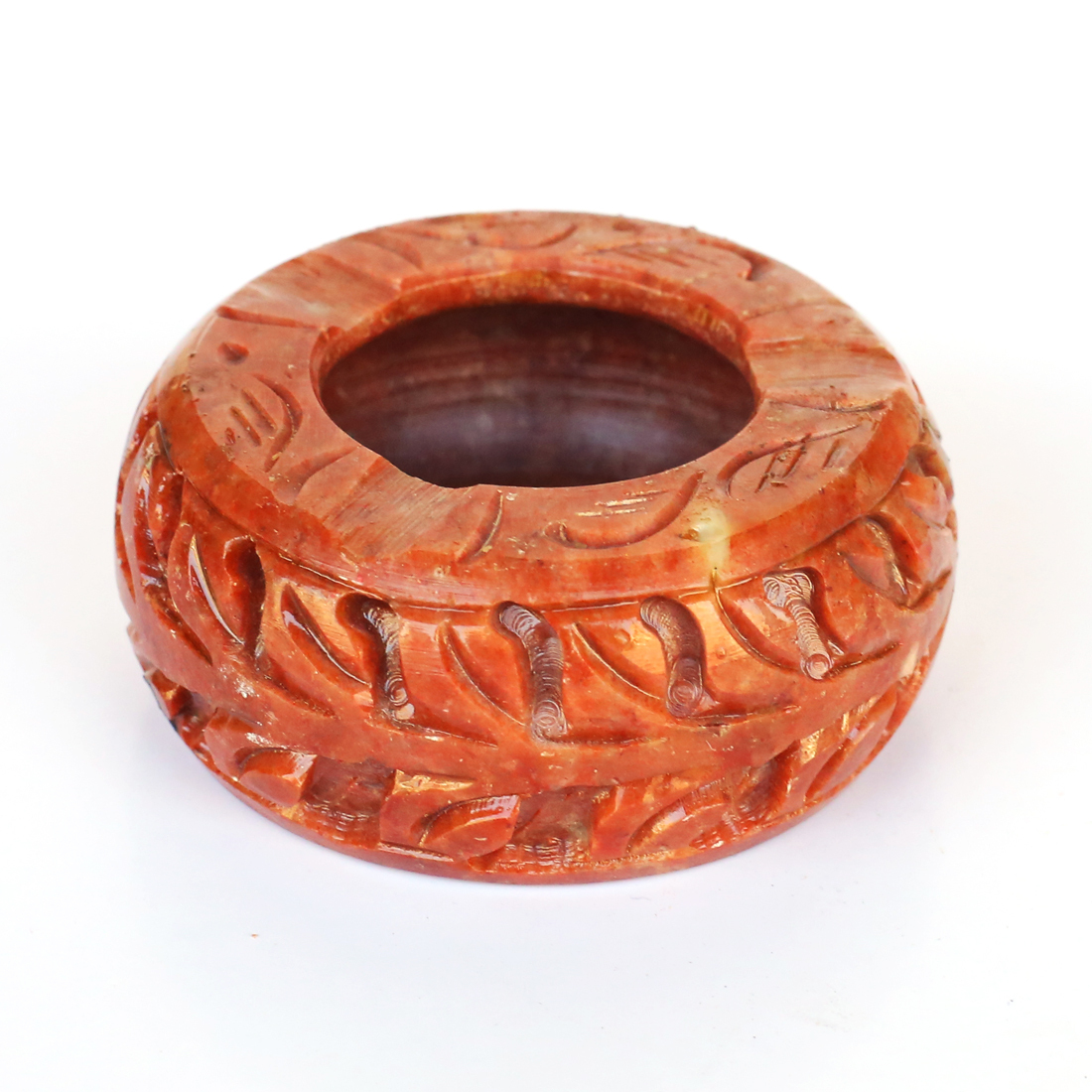 Saop Stone Ashtray - Marble, 3 Inches, Multicolor | Hand Made Craft, Customizable Logo, Round Shape, Smokeless For Cigarettes